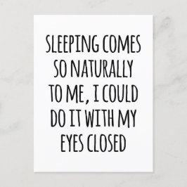 睡眠来自然おもしろい引用文 ポストカード