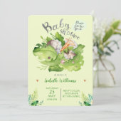 睡眠林動物赤ちゃんシャワー招待状 招待状 (スタンド正面)