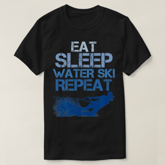 睡眠水食べスキースポーツ愛好家 Tシャツ (デザイン正面)