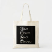 睡眠法食べリピート俳優演技ギフト トートバッグ (正面)