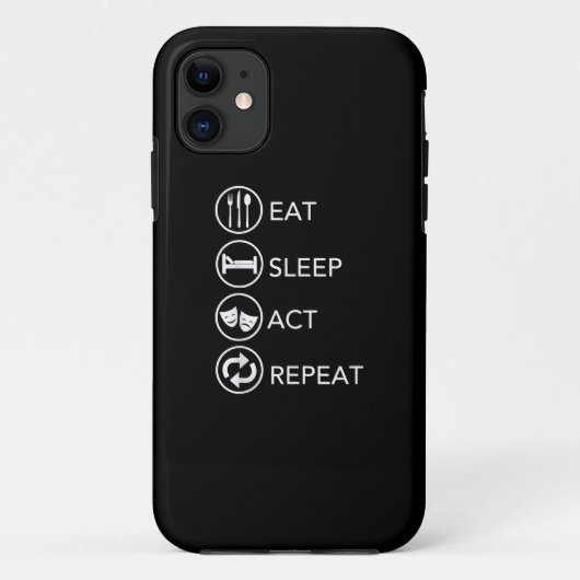 睡眠法食べリピート俳優演技ギフト Case-Mate iPhoneケース (裏面)