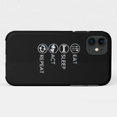 睡眠法食べリピート俳優演技ギフト Case-Mate iPhoneケース (裏面(横))