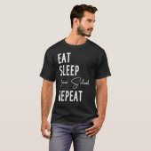 睡眠法食べ再会おもしろい弁護士法学院学生 Tシャツ (正面フル)