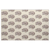 睡眠犬イラストレーション ファブリック (ファットクウォーター)