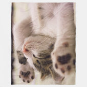 睡眠猫のフリースブランケット、60" x80 " フリースブランケット (正面)