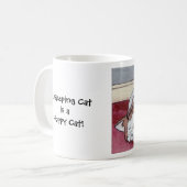 睡眠猫は幸せな猫です! コーヒーマグカップ (正面左)