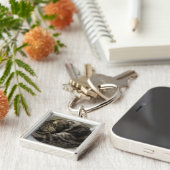 睡眠猫 キーホルダー (側面)