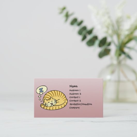 睡眠猫 名刺 (スタンド正面)