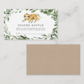 睡眠用スロッツおむつラッフルベビーシャワーカード エンクロージャーカード (正面/裏面)