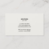 睡眠療法モダン金ゴールドサークルTan 名刺 (裏面)