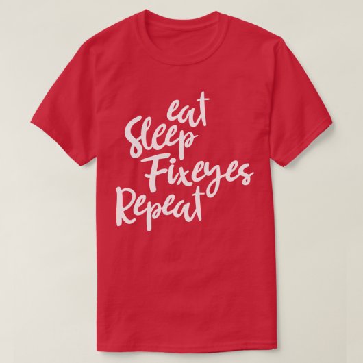 睡眠直食べ式眼の睡眠シャツ検眼用ギフト Tシャツ (デザイン正面)