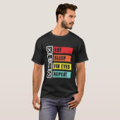 睡眠直食べ眼視眼科医コンタック Tシャツ (正面フル)
