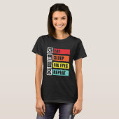 睡眠直食べ眼視眼科医コンタック Tシャツ (正面フル)