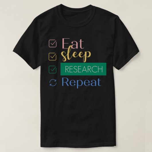 睡眠研食べ究リピーター29 Tシャツ (デザイン正面)
