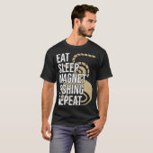 睡眠磁食べ石魚釣り繰り返し磁石魚釣りプレ Tシャツ (正面フル)