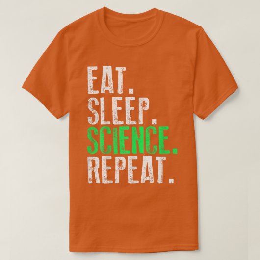 睡眠科食べ学リピーターおもしろい Tシャツ (デザイン正面)