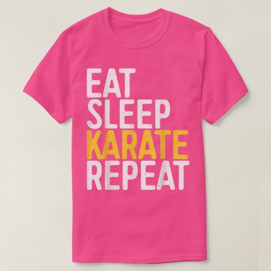 睡眠空手食べリピート面白いスポーツのギフト Tシャツ (デザイン正面)