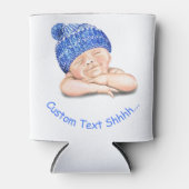 睡眠笑顔ベビークーラーボックスとカスタム文字 缶クーラー (正面)