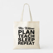 睡眠繰り返し教えトートバッグを先生に計画する トートバッグ (裏面)