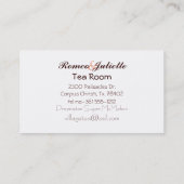 睡眠美しいロメオジュリエ名刺 名刺 (裏面)