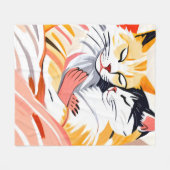 睡眠者 フリースブランケット (正面(横))