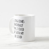 睡眠自然来引用文 コーヒーマグカップ (正面左)