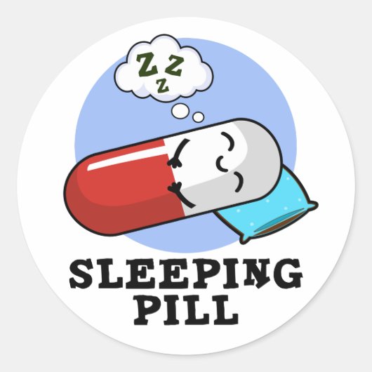睡眠薬おもしろい薬プリン ラウンドシール (正面)