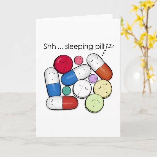 睡眠薬の投薬 カード (黄色い花)