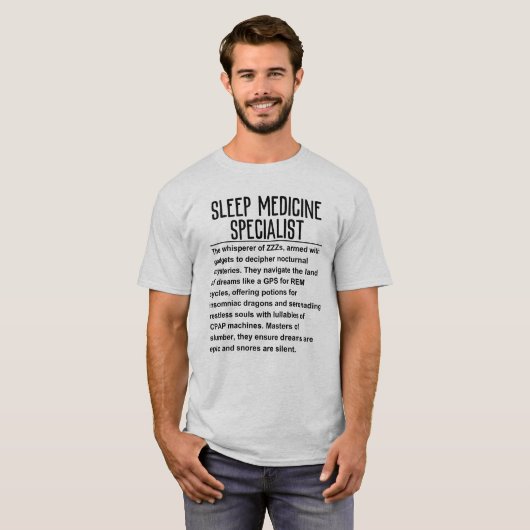 睡眠薬専門家 Tシャツ (正面フル)