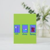 睡眠薬局食べ薬剤師ギフト ポストカード (スタンド正面)