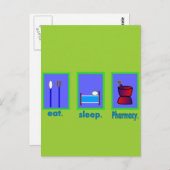 睡眠薬局食べ薬剤師ギフト ポストカード (正面/裏面)