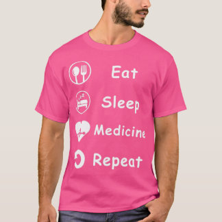 睡眠薬食べリピーターおもしろいメディカルギフト設計 Tシャツ