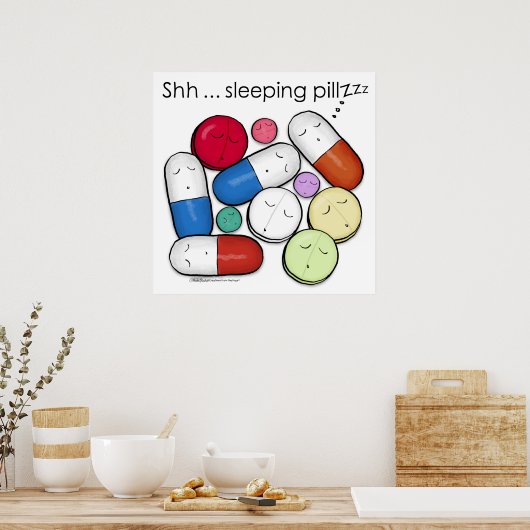 睡眠薬 ポスター (キッチン)