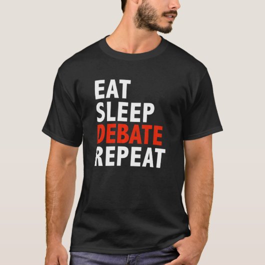 睡眠論食べ論リピーター討論チームAru Tシャツ (正面)