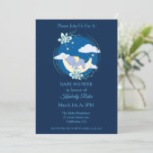 睡眠象ベビーシャワー招待状 招待状 (スタンド正面)