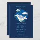 睡眠象ベビーシャワー招待状 招待状 (正面/裏面)