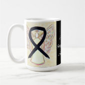 睡眠障害認識度リボンエンジェルカスタムマグカップ コーヒーマグカップ (左)