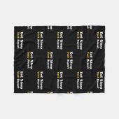 睡眠食べイェーテリピート文字ウイルス語句評価 フリースブランケット (正面(横))