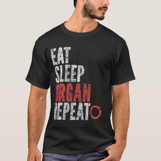 睡眠食べオルガン反復 Tシャツ (正面)