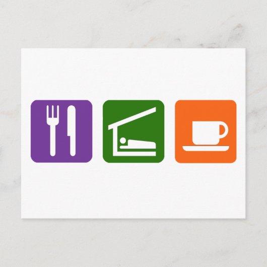 睡眠食べコーヒー ポストカード (正面)