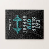 睡眠食べジム繰り返し体操ヴィンテージトレーニング ジグソーパズル (横)