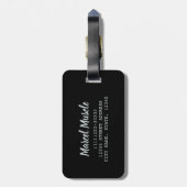 睡眠食べジム繰り返し体操ヴィンテージトレーニング ラゲッジタグ (裏面縦)