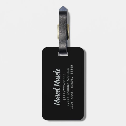 睡眠食べジム繰り返し体操ヴィンテージトレーニング ラゲッジタグ (裏面縦)