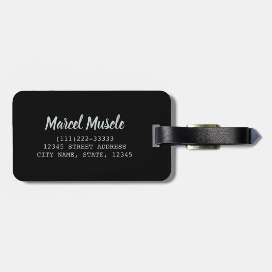 睡眠食べジム繰り返し体操ヴィンテージトレーニング ラゲッジタグ (裏面横)