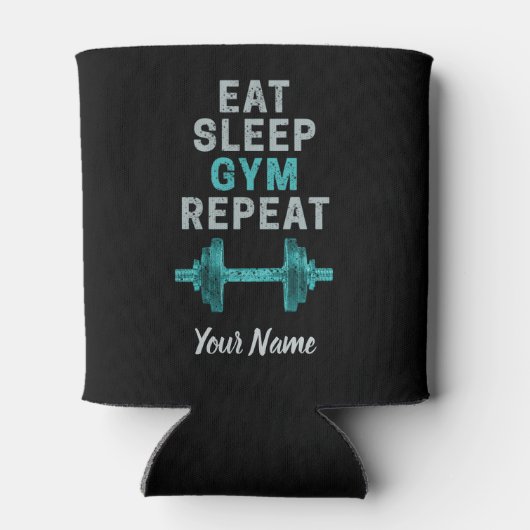 睡眠食べジム繰り返し体操ヴィンテージトレーニング 缶クーラー (裏面)