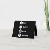 睡眠食べジム繰り返し サンキューカード (正面)