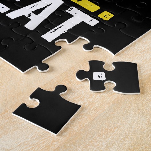 睡眠食べスケートリピートギフトアイススケートで滑る ジグソーパズル (側面)