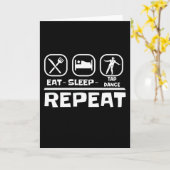 睡眠食べタップダンスリピート カード (黄色い花)