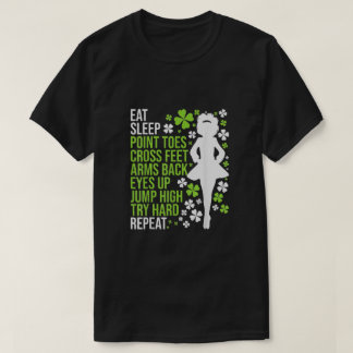 睡眠食べダンスアイリッシュダンサー天井リールダンス Tシャツ