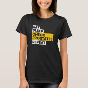 睡眠食べチェックの状態が泌尿器科医を繰り返す Tシャツ